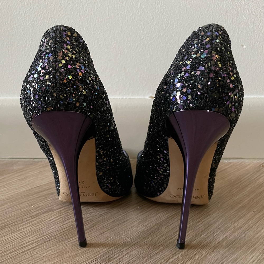 Jimmy Choo Romy 100 glitter pointed toe pump - Picture 4 of 7